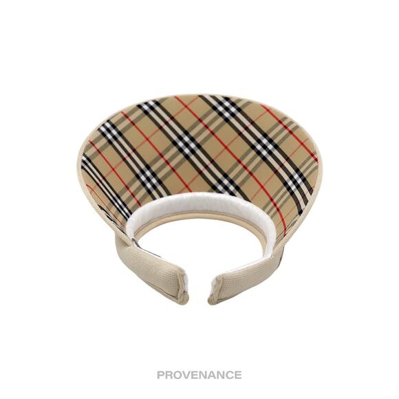 ? Burberry Knight Logo Golf Visor - Chalk Nova Check main image 5
